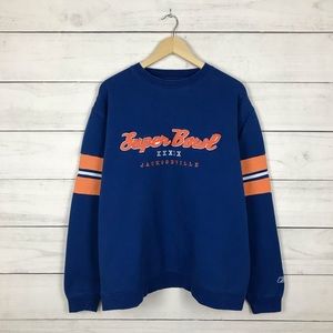 Vintage Blue and Orange Sweatshirt